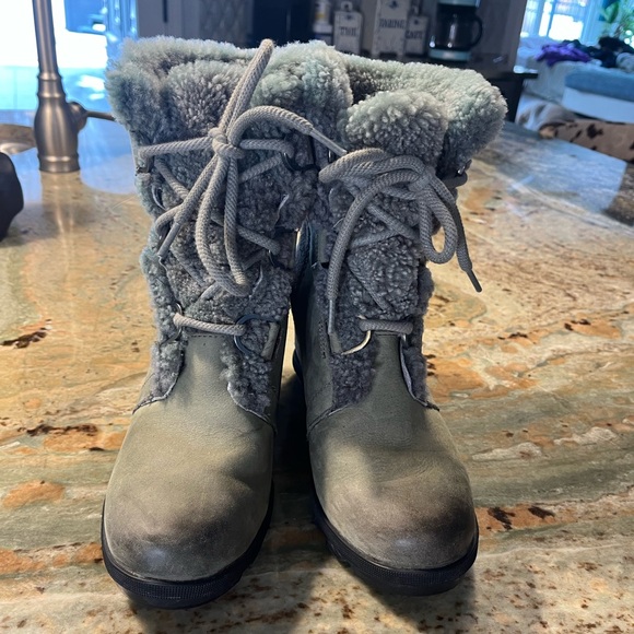 SOREL WOMEN'S JOAN OF ARCTIC™ WEDGE II SHEARLING BOOT in Quarry - 8.5 - Picture 6 of 10